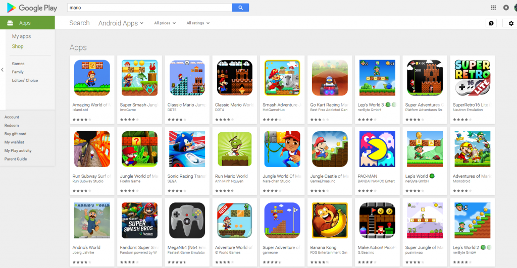 app store old games