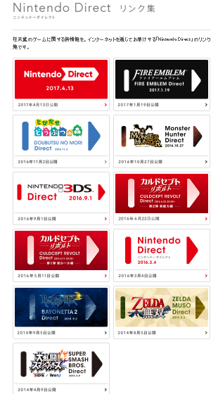 Nintendo Direct site current