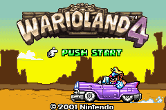 Wario Land 4 Title Screen