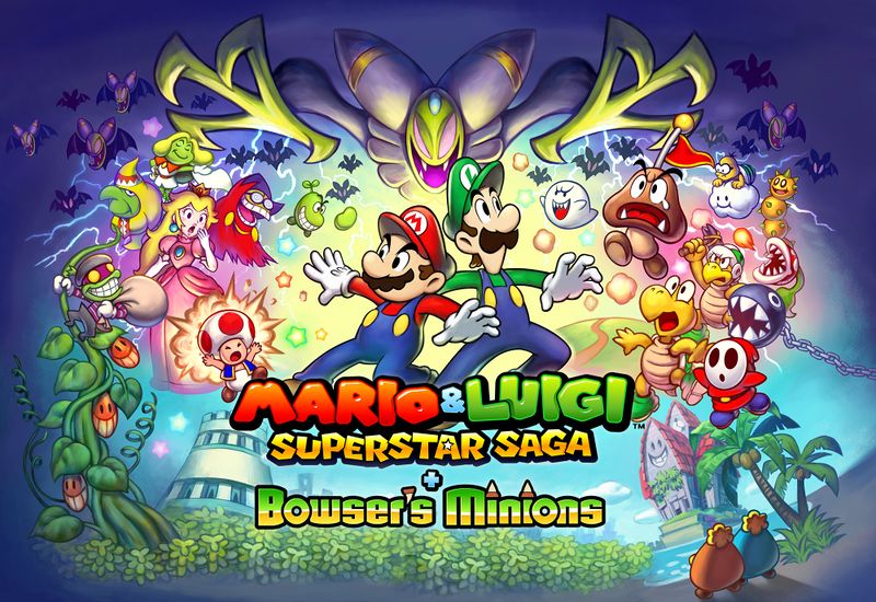 Mario & Luigi Superstar Saga + Bowser's Minions Artwork