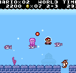 Super Mario Land DX underwater