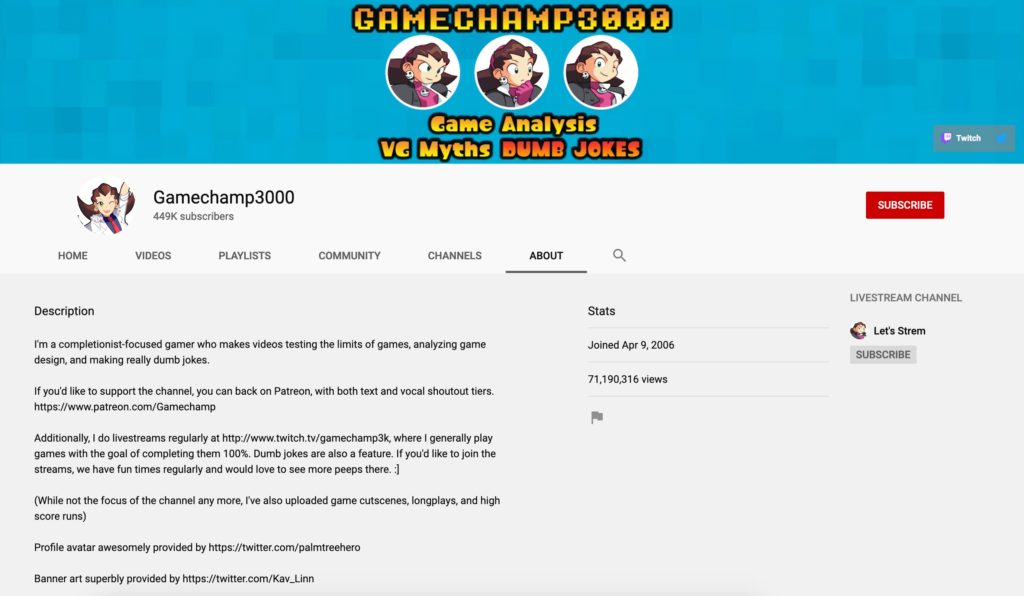 Gamechamp3000 Stats