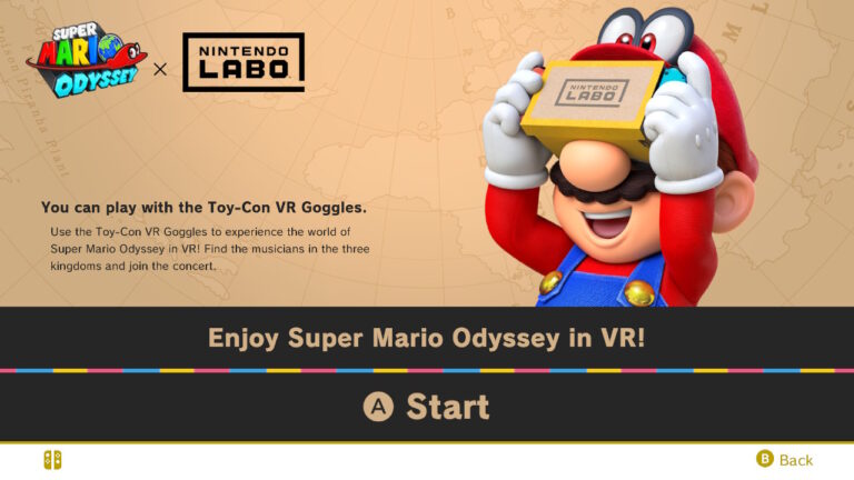 Mario Odyssey Labo VR Title