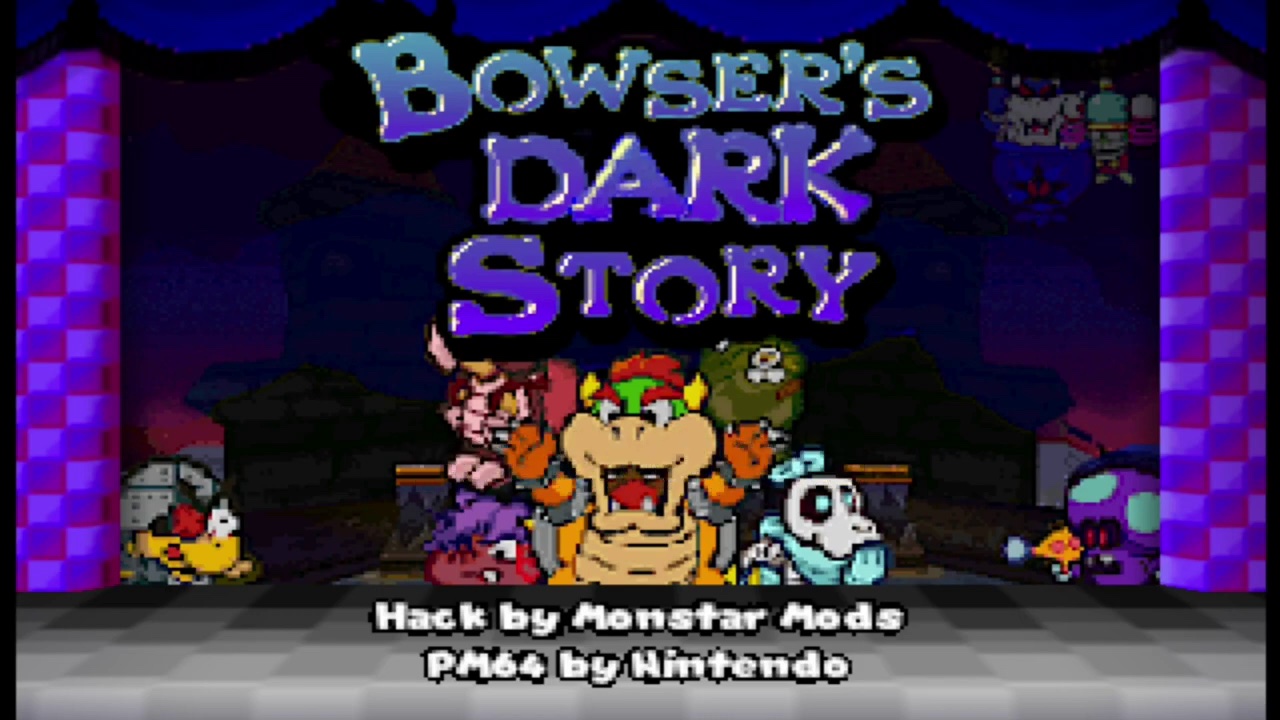 Bowser's Dark Story title screen