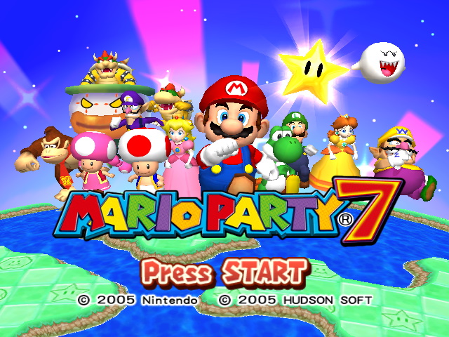 Mario Party 7 Title Screen