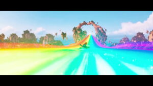 Rainbow Road in the Mario Movie