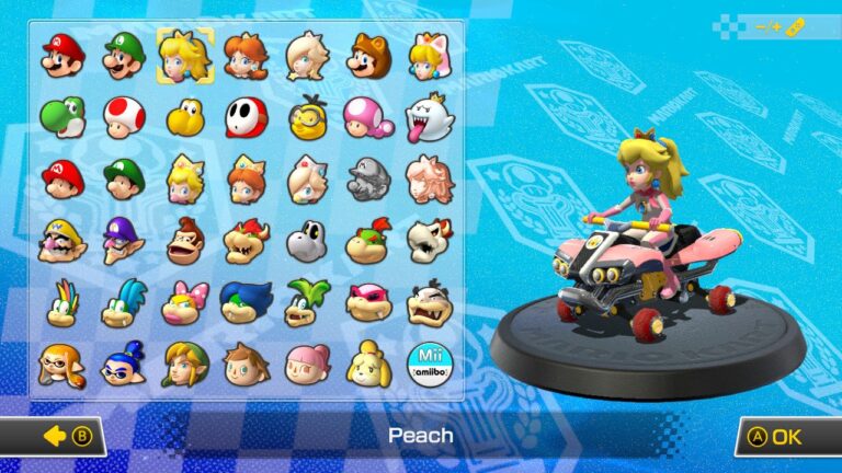 Mario Kart 8 Deluxe Character Select