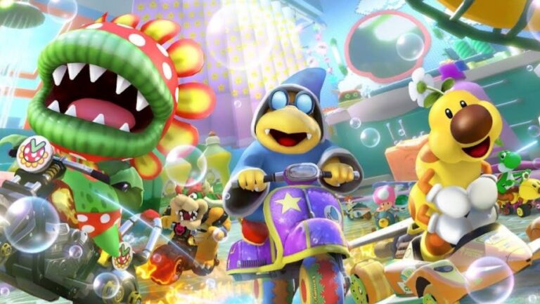 Petey Piranha, Kamek and Wiggler on Squeaky Clean Sprint