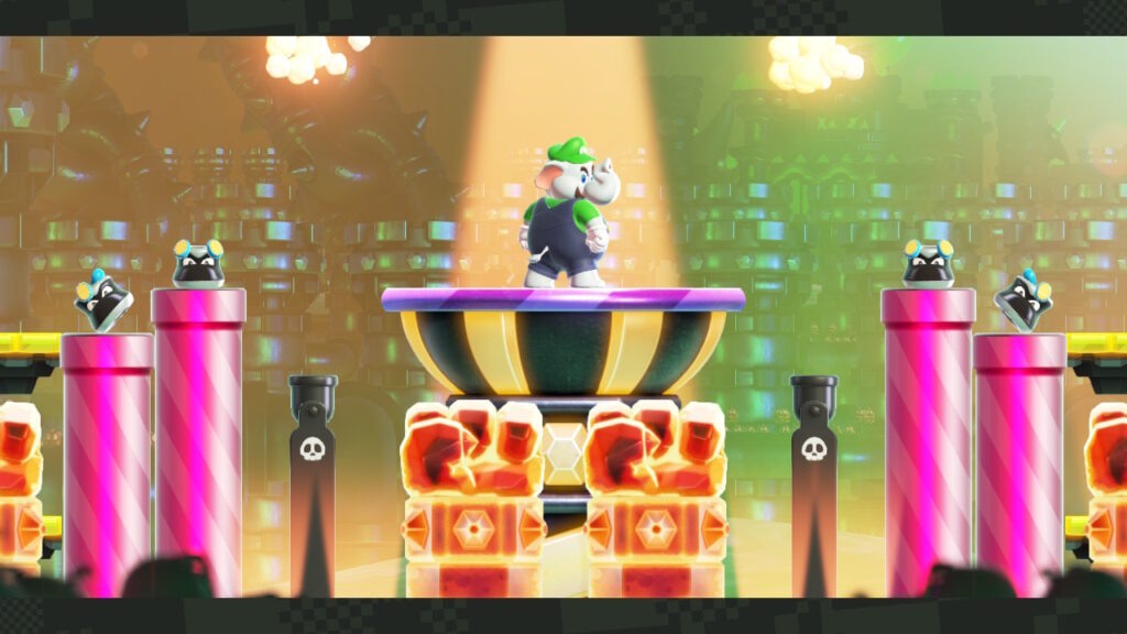 A rave party level in Mario Wonder