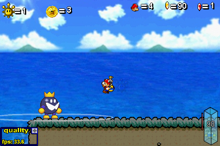 Mario fights King Bob-omb in Super Mario 63