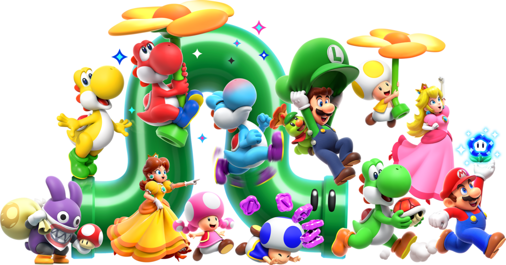 Super Mario Bros Wonder cast artwork