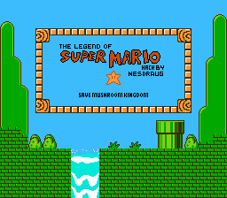The Legend of Super Mario Title Screen