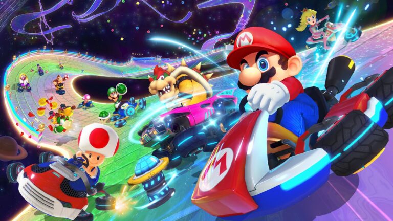 Mario Kart 8 Deluxe Wii Rainbow Road