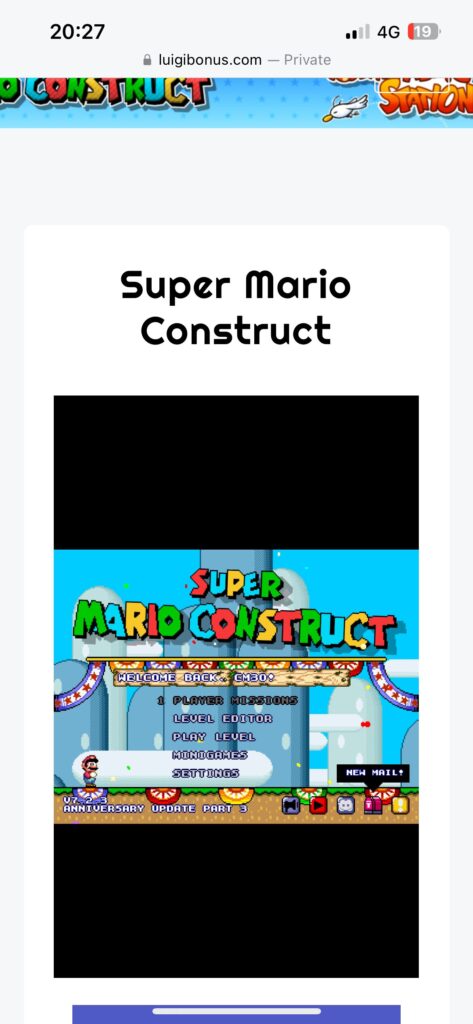 Super Mario Construct Mobile