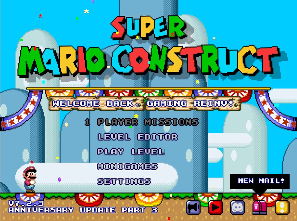 Super Mario Construct Title