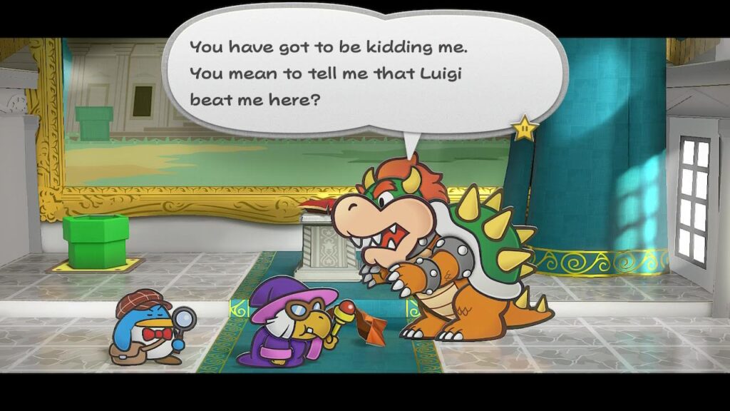 Luigi Beats Bowser To The Star
