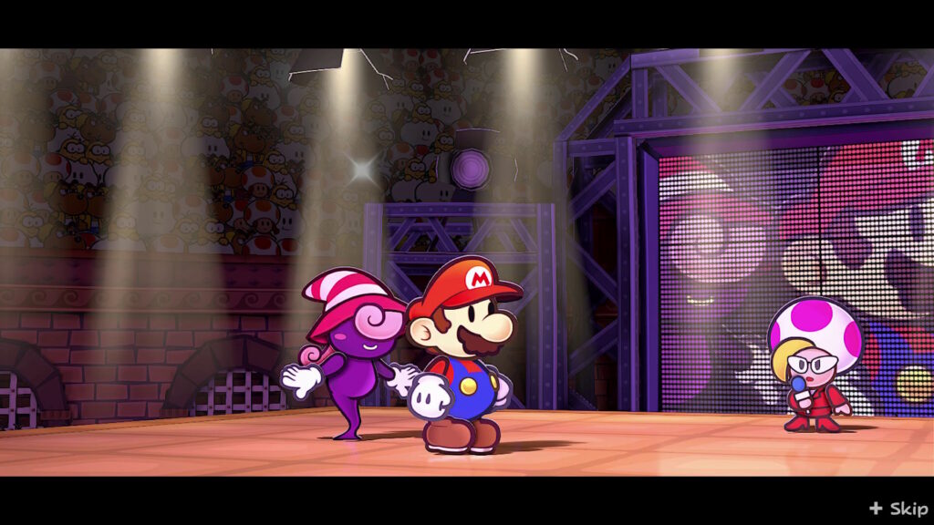 Mario and Vivian prepare to start a fight in the Glitz Pit