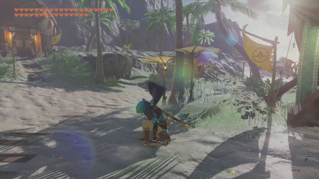 Link Shield Jumps Into Air
