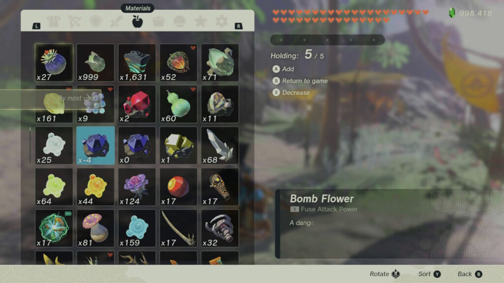 Sorting The Inventory