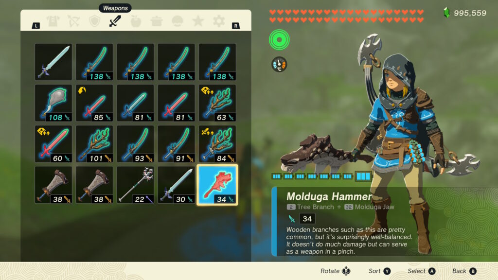 Nearly Broken Donor Weapon