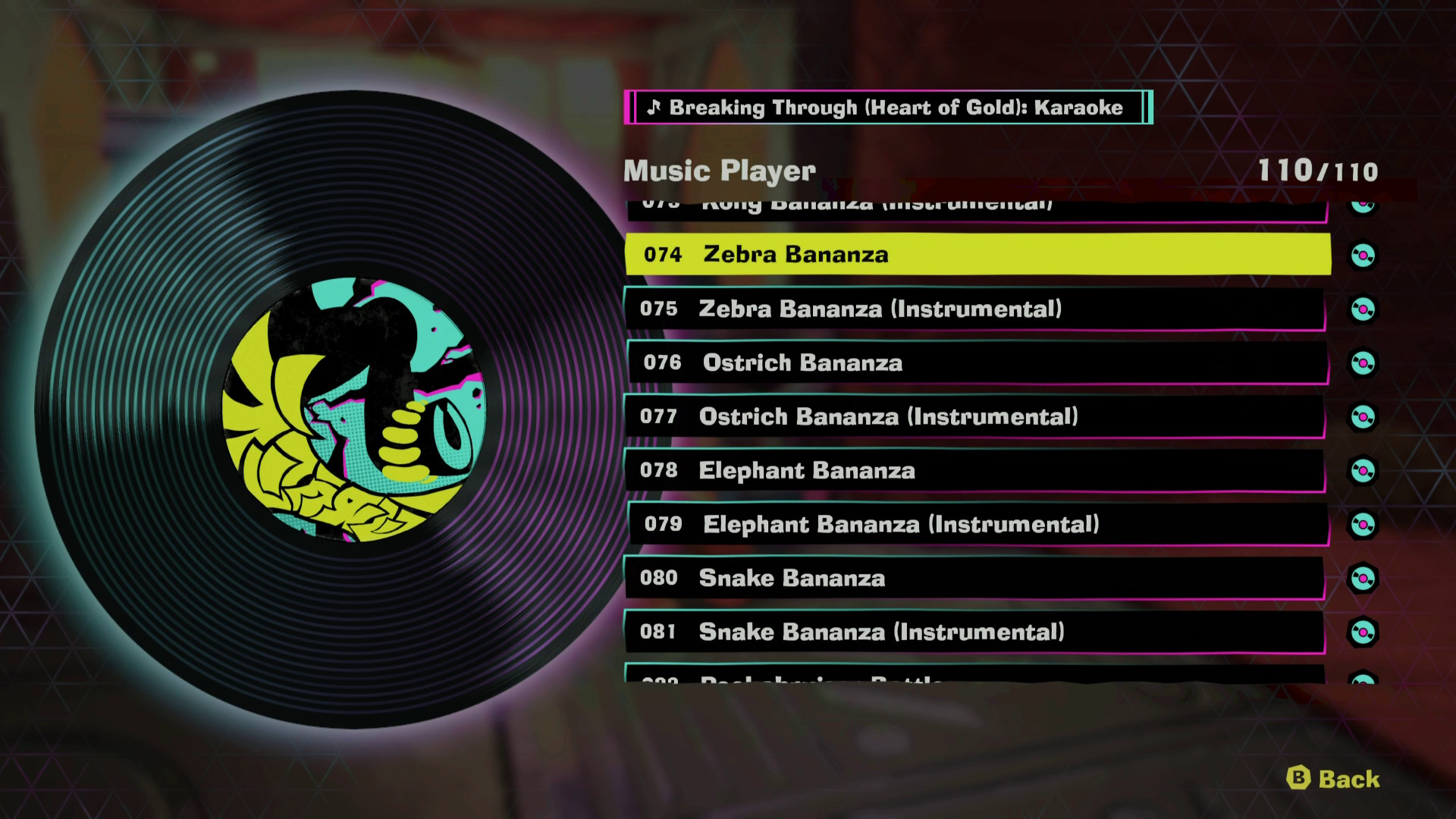 Donkey Kong Bananza Music Player