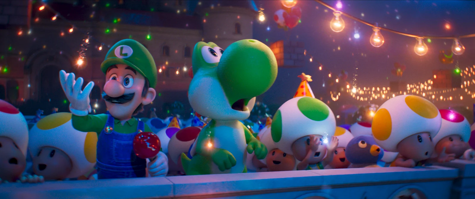 Falling Star Bits Scene in the Super Mario Galaxy Movie