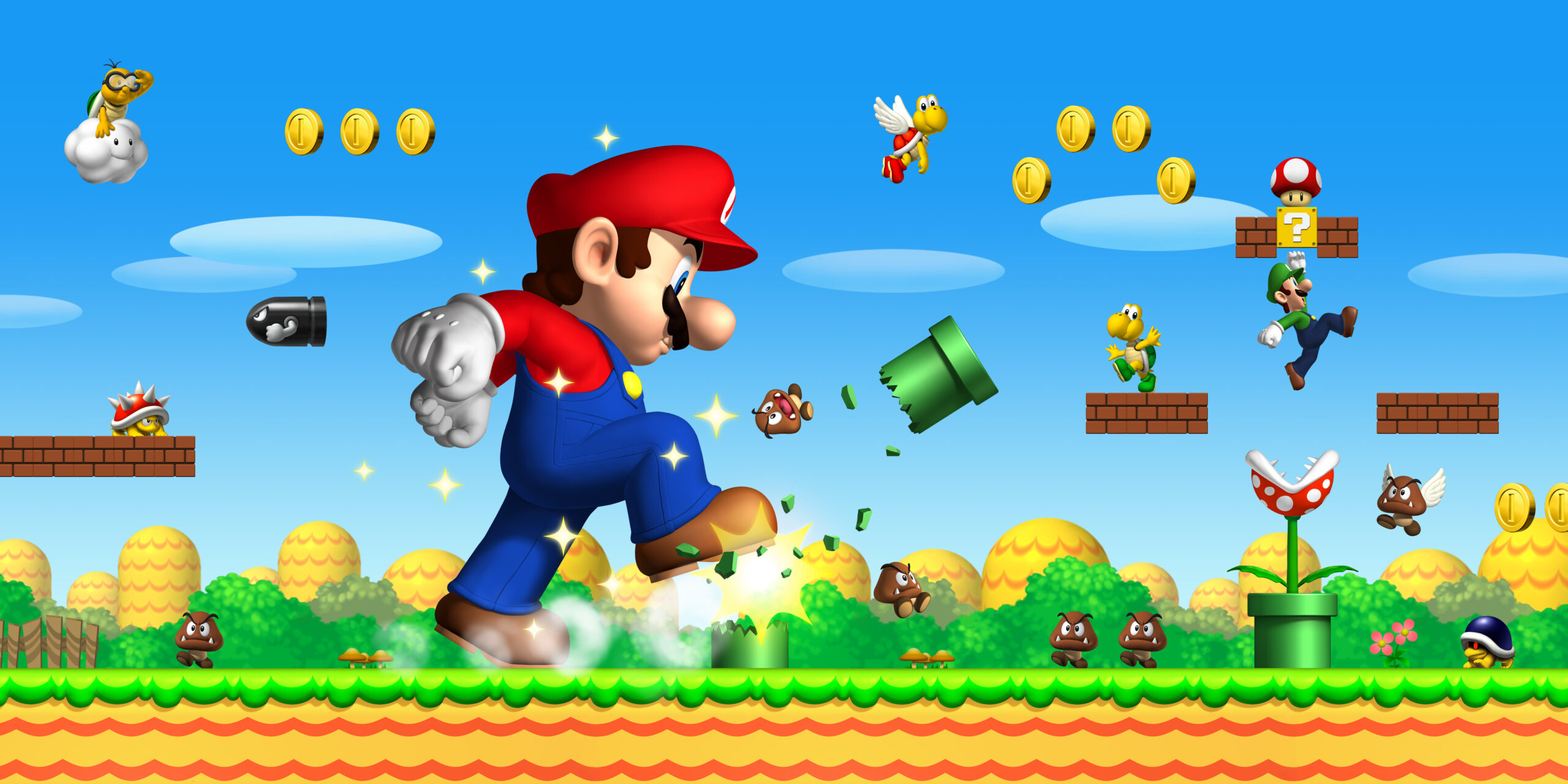 Mega Mario NSMB Artwork