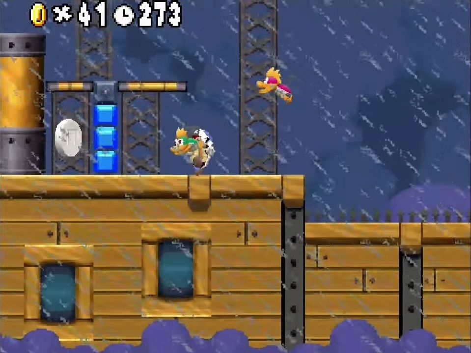 Scrapped World 2 Ship level from Sakura Super Mario Bros DS