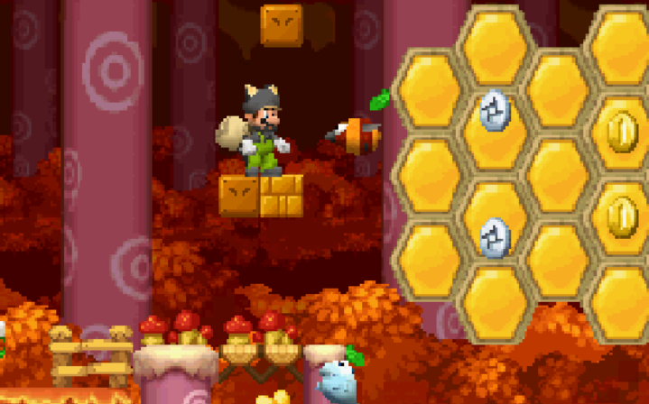 Sakura Super Mario Bros DS Autumn Forest Level