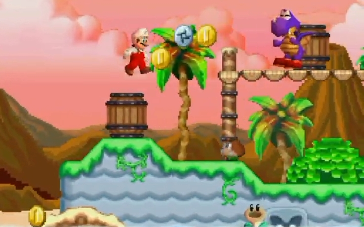 Sakura Super Mario Bros DS Beach Level