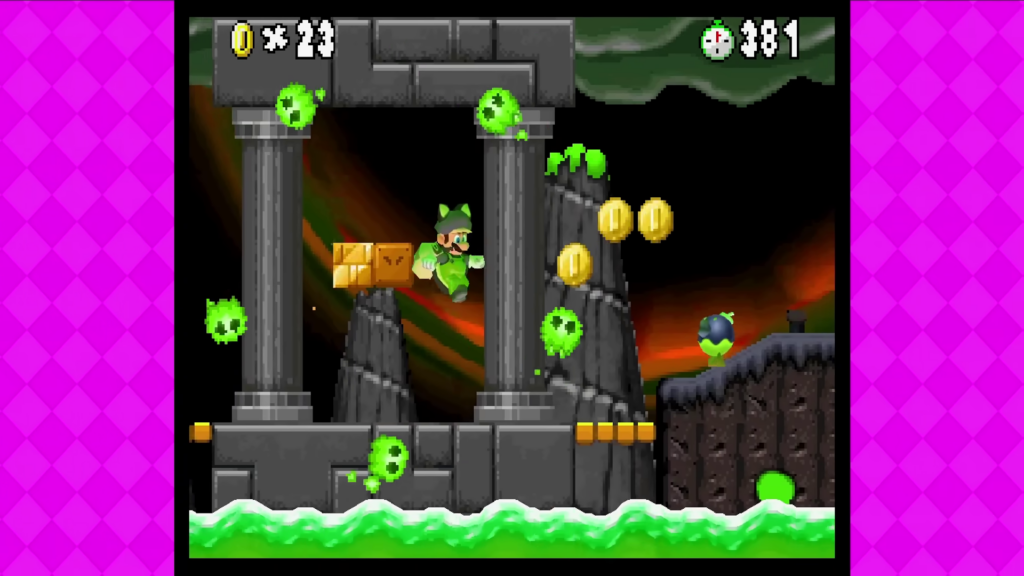 Sakura Super Mario Bros DS Green Fort Level