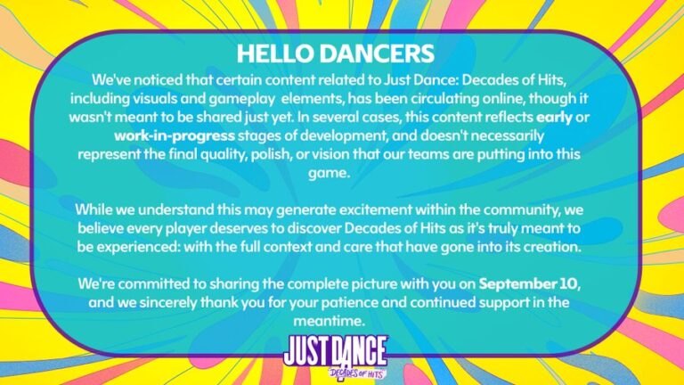 Just Dance Announcement