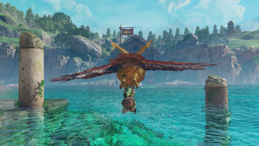 Third-Person Owl Ride in Ocarina of Time Switch 2