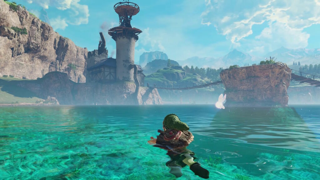 Lake Hylia in the Ocarina of Time remake for Switch 2