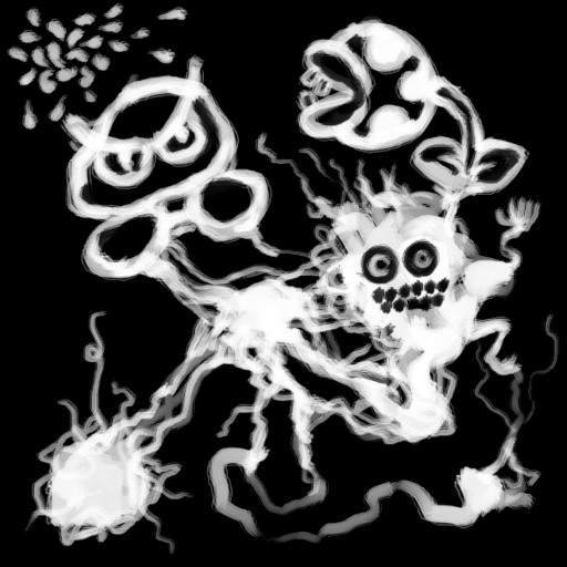 A Super Mario Sunshine pollution map with character designs