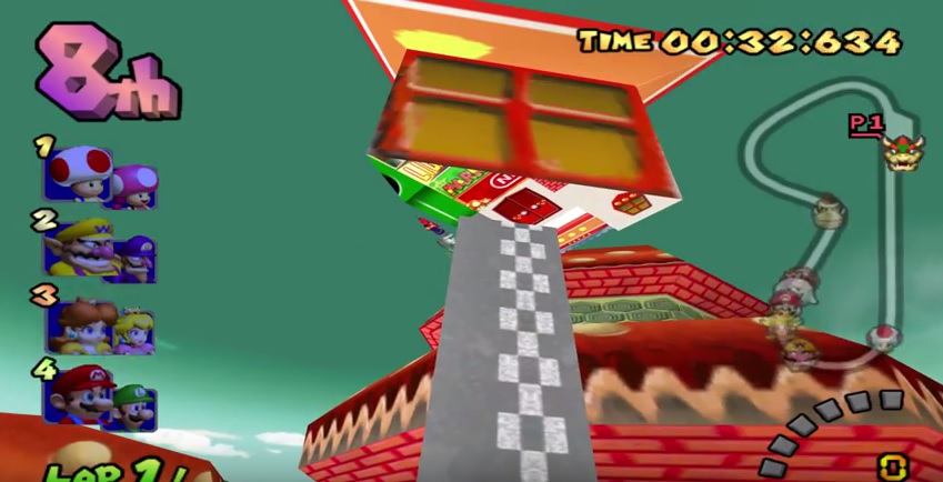 A Glitched Lamp texture from Mario Kart: Double Dash